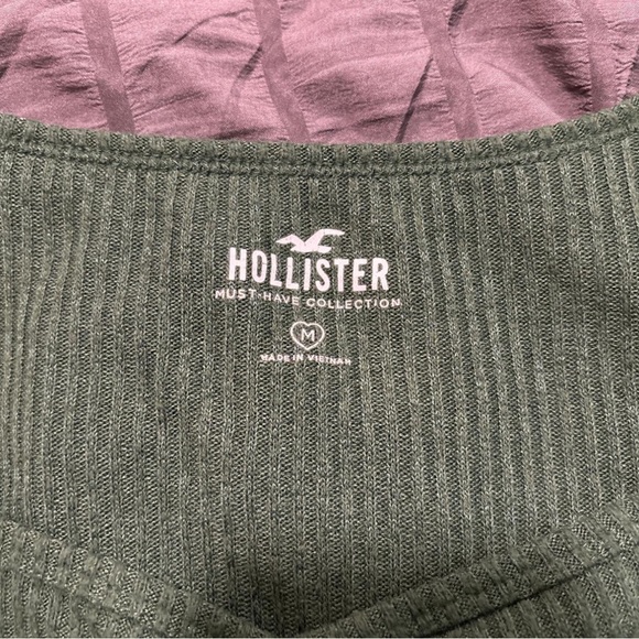 Hollister Olive Ribbed Knit Top - Picture 2 of 2